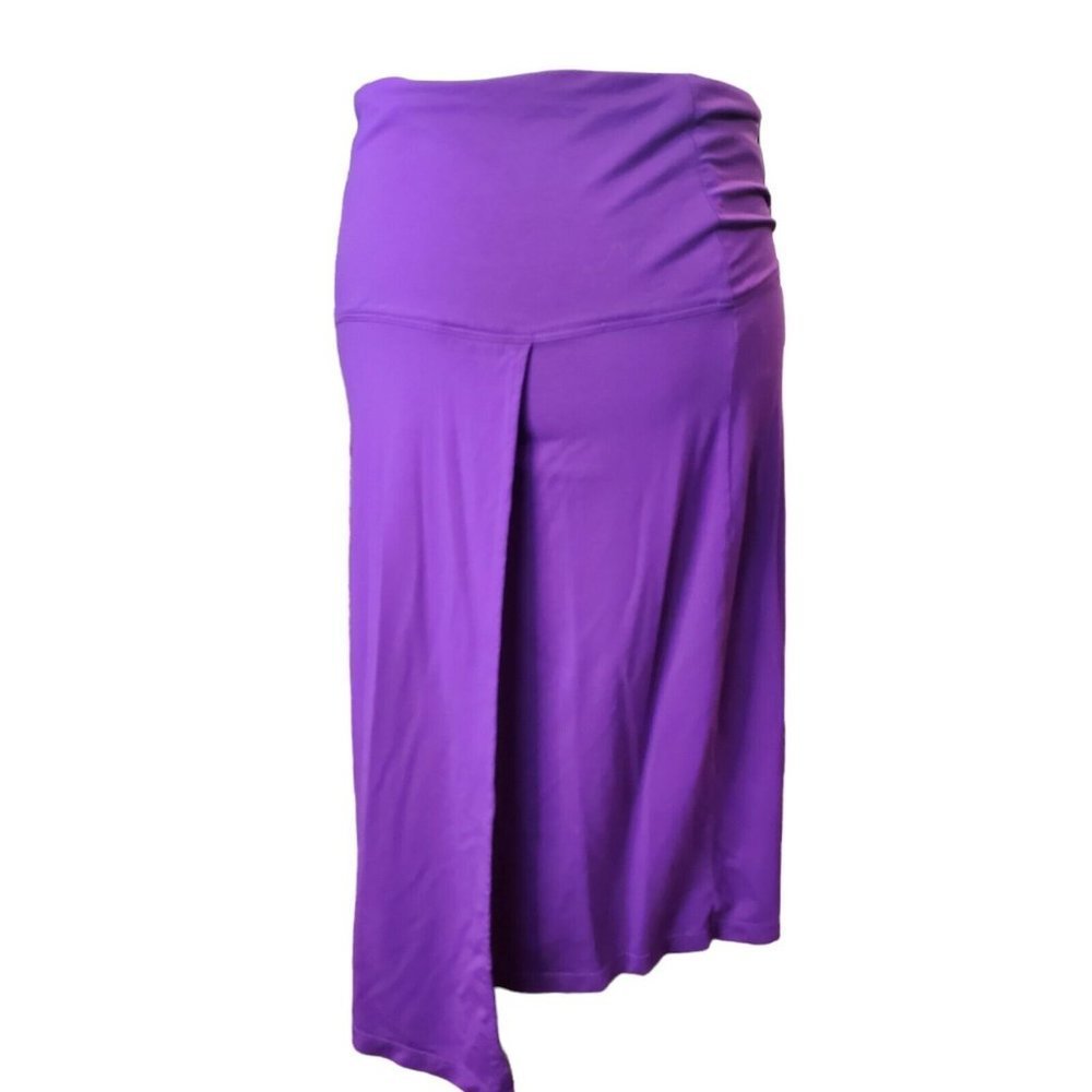 ATHLETA Medium Purple Fold-Down High Waist Nusa Stretch Lycra Yoga Skirt | Med - Picture 2 of 7